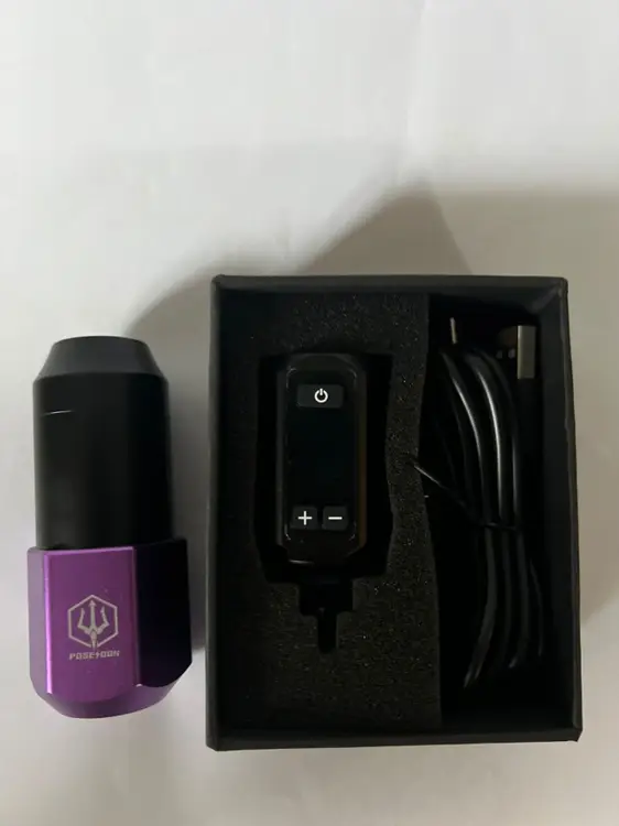 Машинка для тату Набір тату POSEIDON New Yellow Tattoo Pen Kit